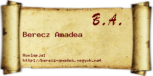 Berecz Amadea névjegykártya